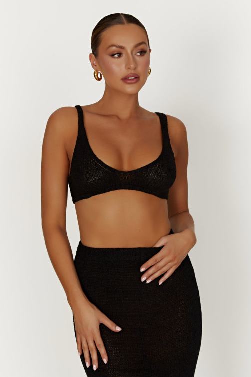 Meshki bralette de malha mary BLLT891 roupas preto