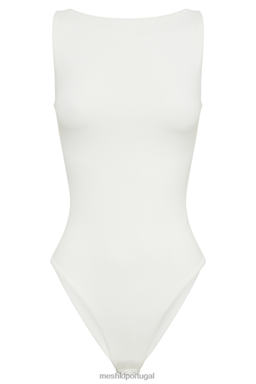 Meshki Body fiona em nylon reciclado com costas baixas BLLT777 roupas branco