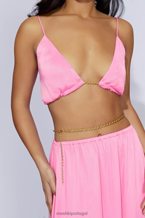 Meshki vestido maxi colette corrente BLLT597 roupas rosa chiclete