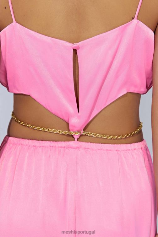 Meshki vestido maxi colette corrente BLLT597 roupas rosa chiclete