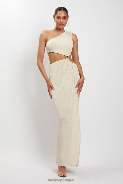 Meshki vestido maxi com babado e recorte lateral paige BLLT369 roupas nu