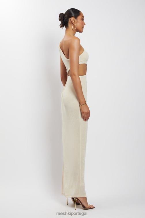 Meshki vestido maxi com babado e recorte lateral paige BLLT369 roupas nu