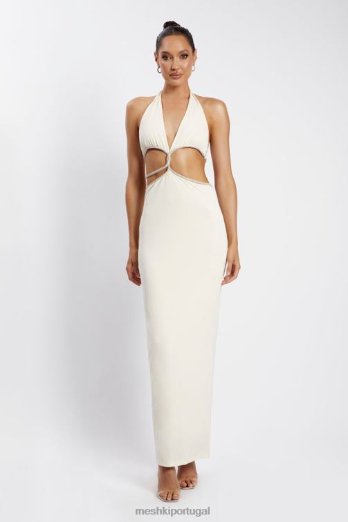 Meshki vestido maxi com recorte diamante nicha BLLT482 roupas osso