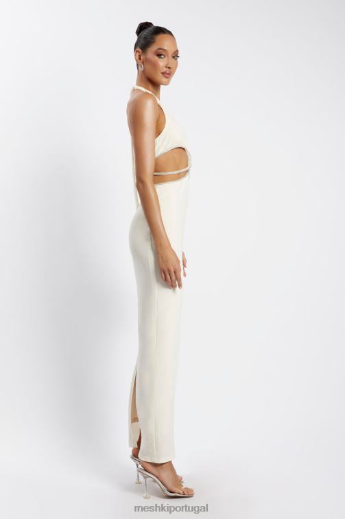 Meshki vestido maxi com recorte diamante nicha BLLT482 roupas osso