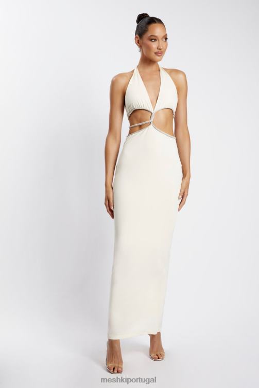 Meshki vestido maxi com recorte diamante nicha BLLT482 roupas osso