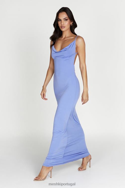Meshki vestido maxi darcy com capuz e costas baixas BLLT589 roupas lavanda