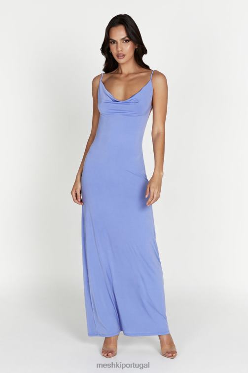 Meshki vestido maxi darcy com capuz e costas baixas BLLT589 roupas lavanda
