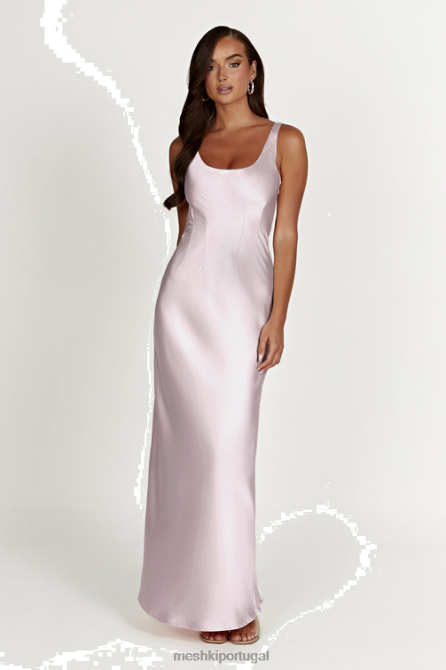 Meshki vestido maxi espartilho arora BLLT366 roupas rosa de cristal