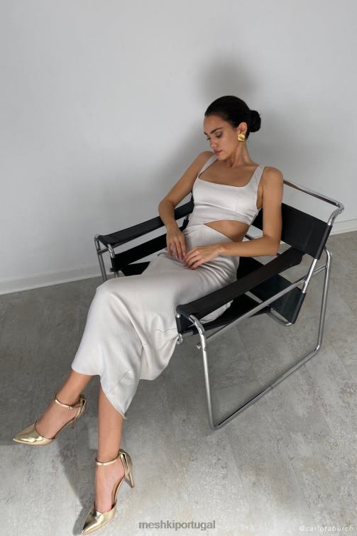 Meshki vestido maxi gianna BLLT424 roupas prata