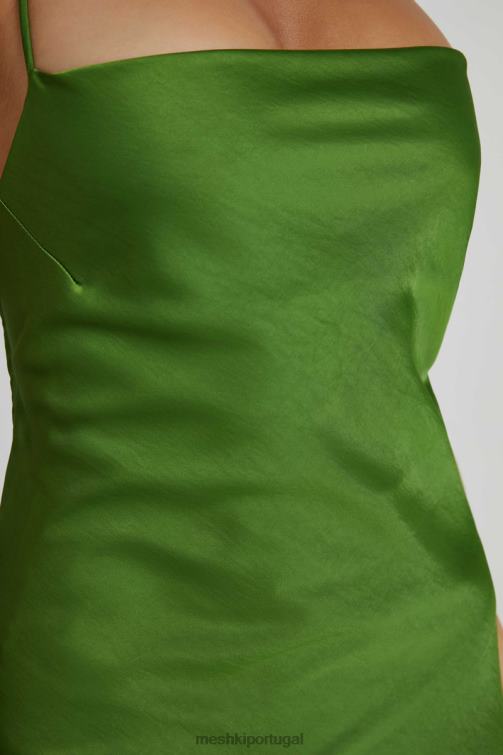 Meshki vestido maxi slip sydney com decote reto BLLT154 roupas esmeralda