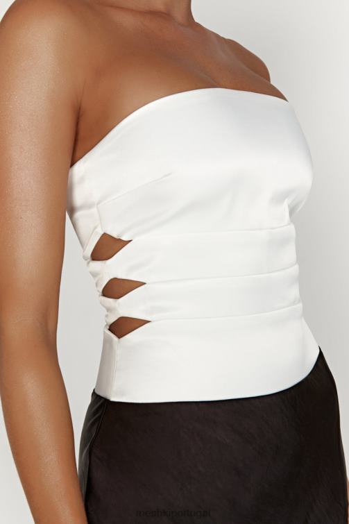 Meshki vestido maxi tomara que caia dois tons brooklyn BLLT458 roupas preto