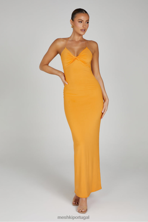 Meshki vestido maxi twist sinéad BLLT143 roupas laranja