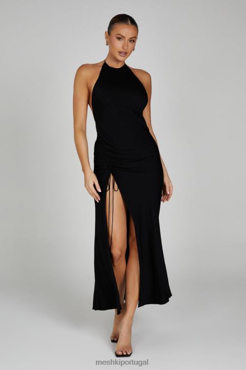 Meshki vestido polly frente única BLLT136 roupas preto