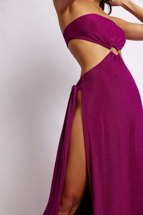 Meshki vestido sierra sem alças com brilho BLLT657 roupas brilho violeta