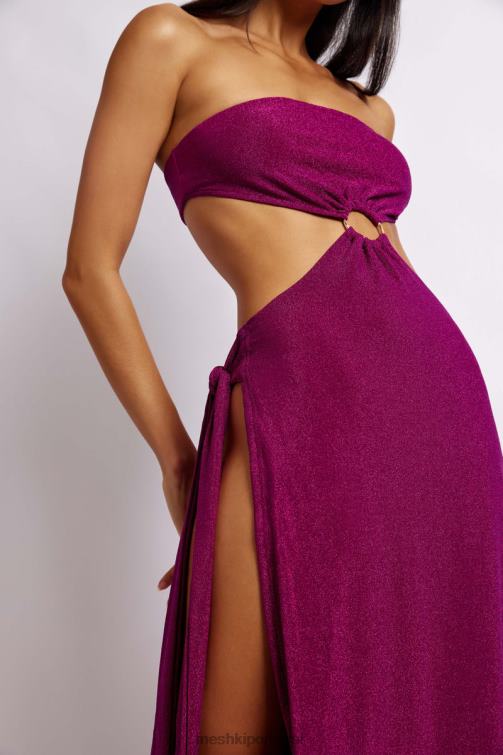 Meshki vestido sierra sem alças com brilho BLLT657 roupas brilho violeta