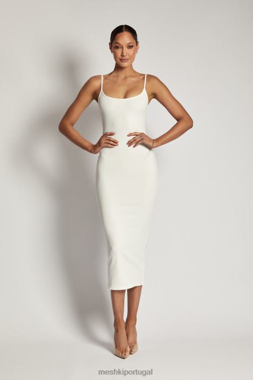 Meshki vestido midi cami canelado alexis BLLT476 roupas branco