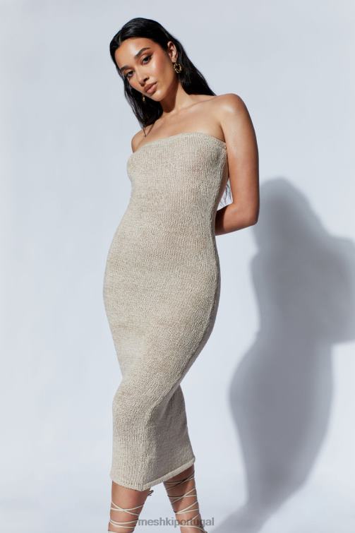 Meshki vestido midi com fita sem alças friya BLLT566 roupas trigo