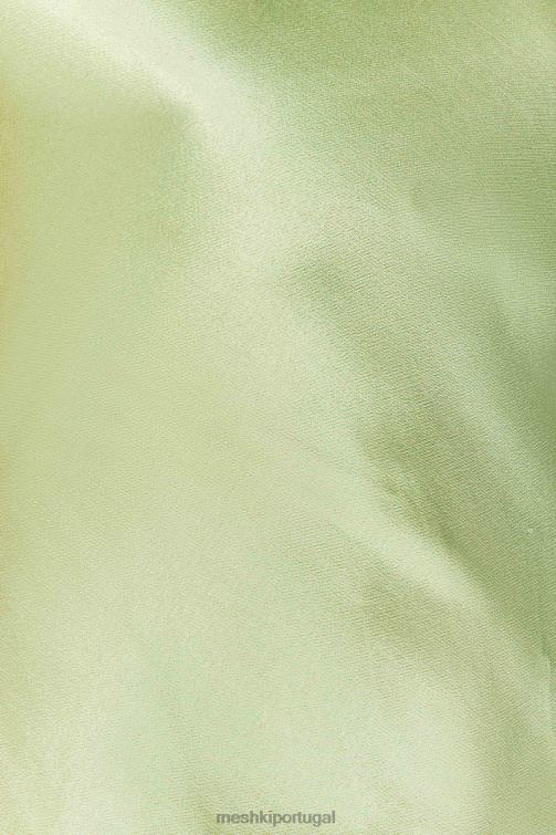 Meshki vestido midi de cetim sem alças tyler BLLT343 roupas verde pistache