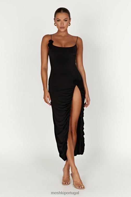 Meshki vestido midi rosa nevaeh BLLT219 roupas preto