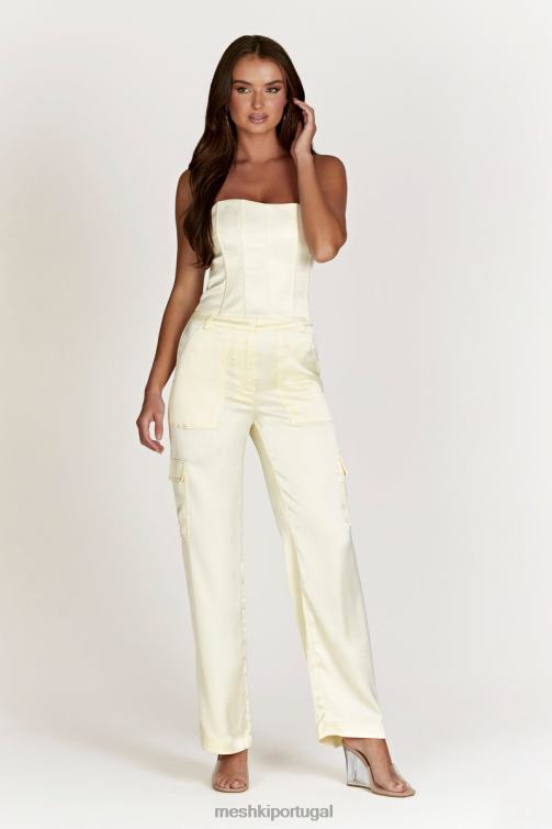 Meshki calça cargo de cetim amaya BLLT1511 roupas osso