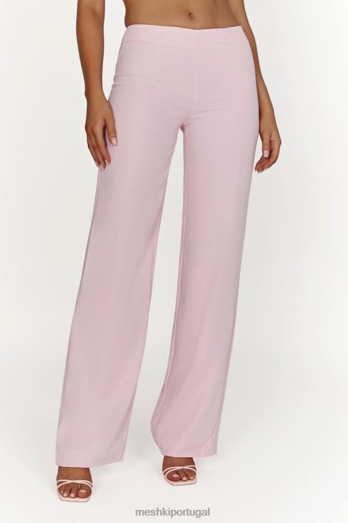 Meshki calça de terno laurie cintura baixa BLLT1462 roupas blush rosa