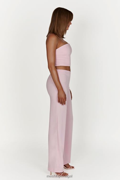Meshki calça de terno laurie cintura baixa BLLT1462 roupas blush rosa