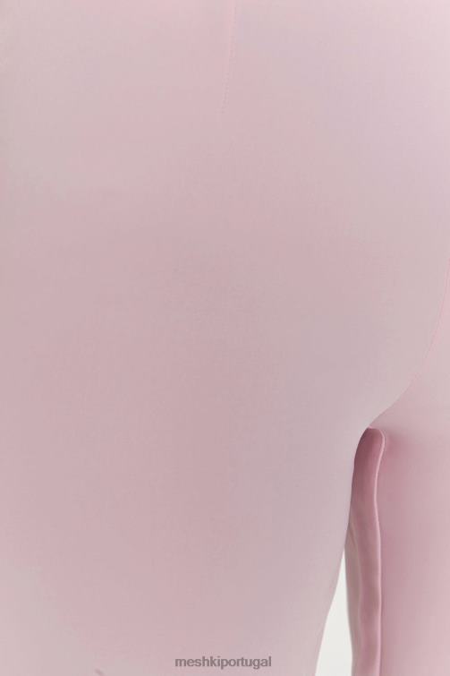 Meshki calça de terno laurie cintura baixa BLLT1462 roupas blush rosa