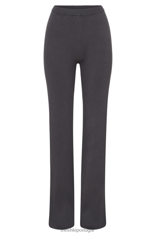 Meshki calça de tricô linnie com perna reta BLLT1352 roupas carvão