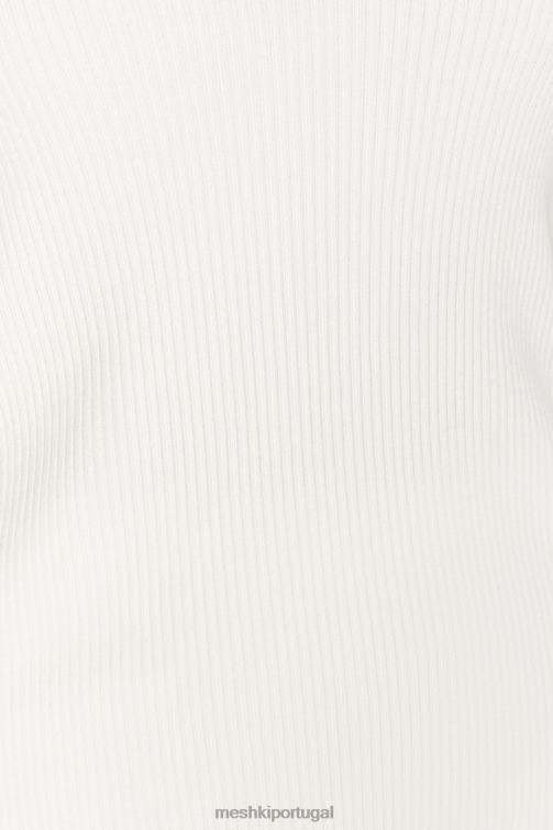 Meshki calça de tricô linnie com perna reta BLLT1395 roupas branco