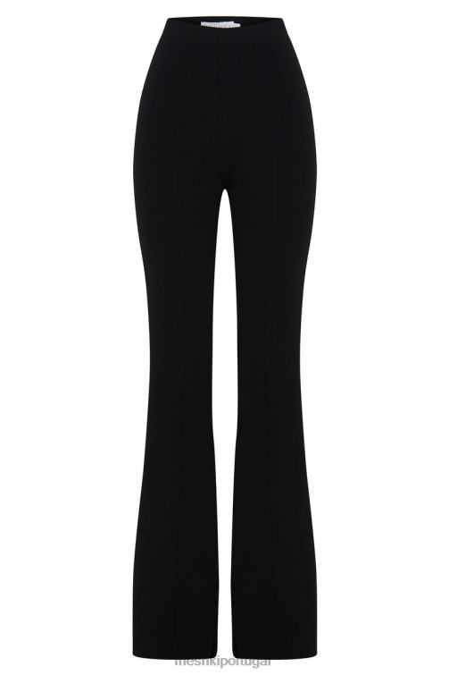 Meshki calça flare cintura alta zendaya BLLT1291 roupas preto