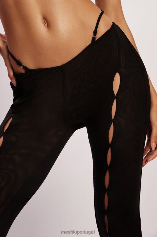 Meshki calça gabriella com recortes BLLT1600 roupas preto
