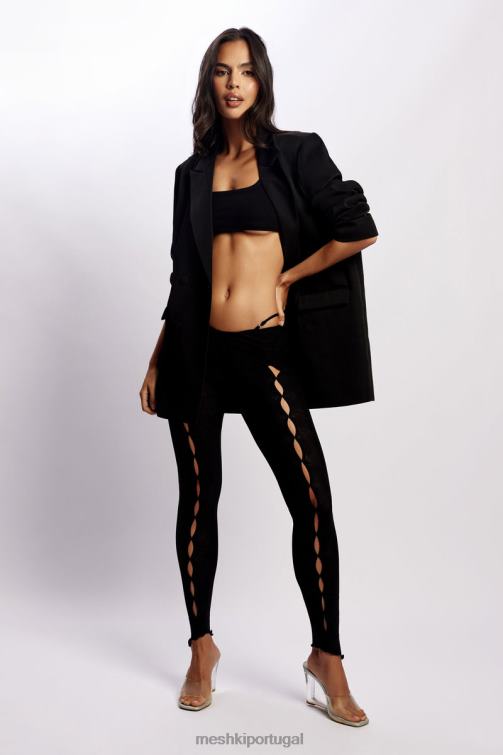 Meshki calça gabriella com recortes BLLT1600 roupas preto