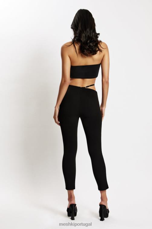 Meshki calça irene com recorte v frontal BLLT1595 roupas preto