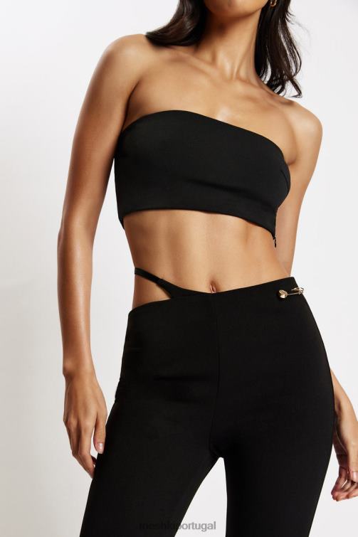 Meshki calça irene com recorte v frontal BLLT1595 roupas preto