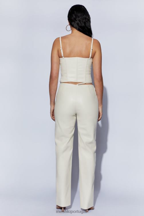 Meshki calça pu zarsa com perna larga e cintura média BLLT1469 roupas trigo