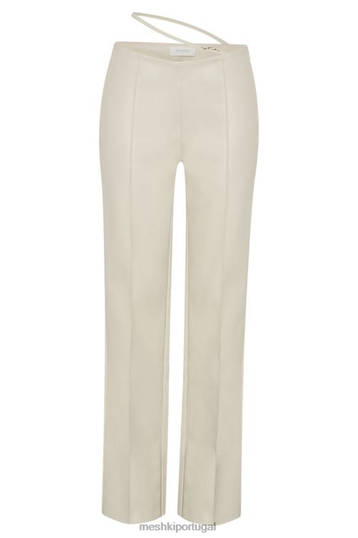 Meshki calça pu zarsa com perna larga e cintura média BLLT1469 roupas trigo