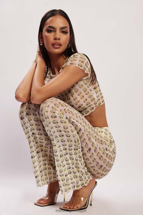 Meshki calça reta nora mesh BLLT1602 roupas impressão alienígena