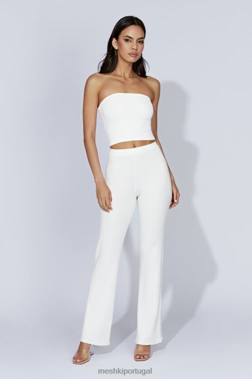 Meshki calças de malha jovie BLLT1318 roupas off white