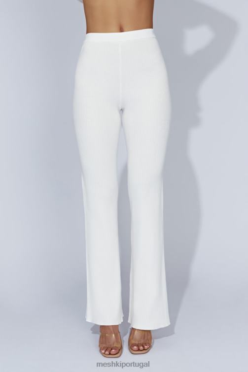 Meshki calças de malha jovie BLLT1318 roupas off white