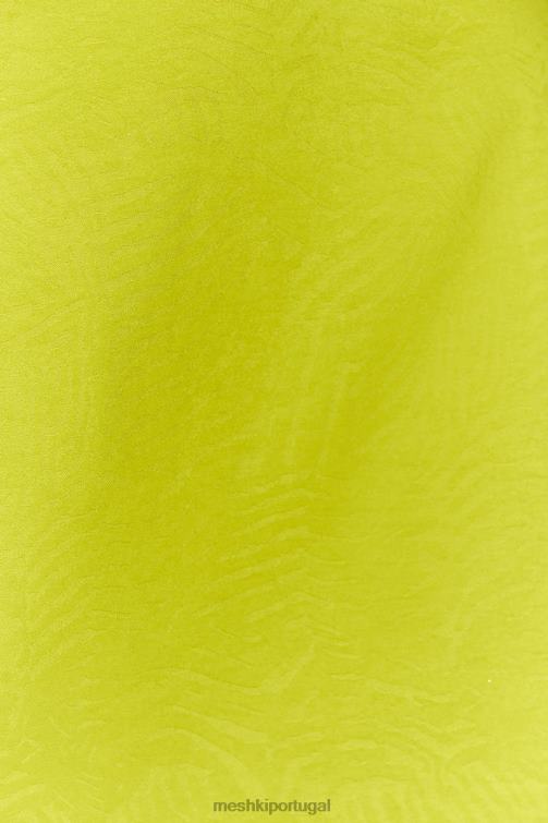 Meshki Annalize mini saia de cetim linha a BLLT1533 roupas verde-amarelado