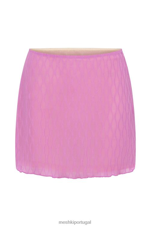 Meshki mini saia ivy cintura média BLLT1532 roupas rosa rosa