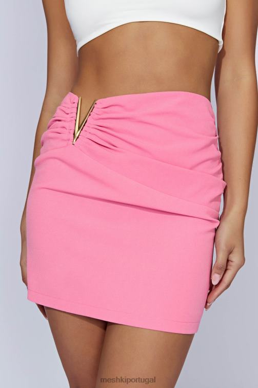 Meshki mini saia leonie v-hardware BLLT1485 roupas rosa chiclete