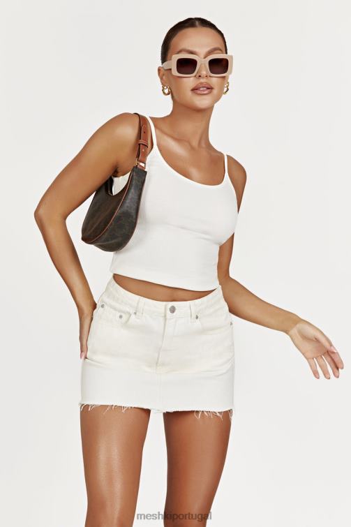 Meshki minissaia jeans lennon cintura média BLLT1386 roupas cru