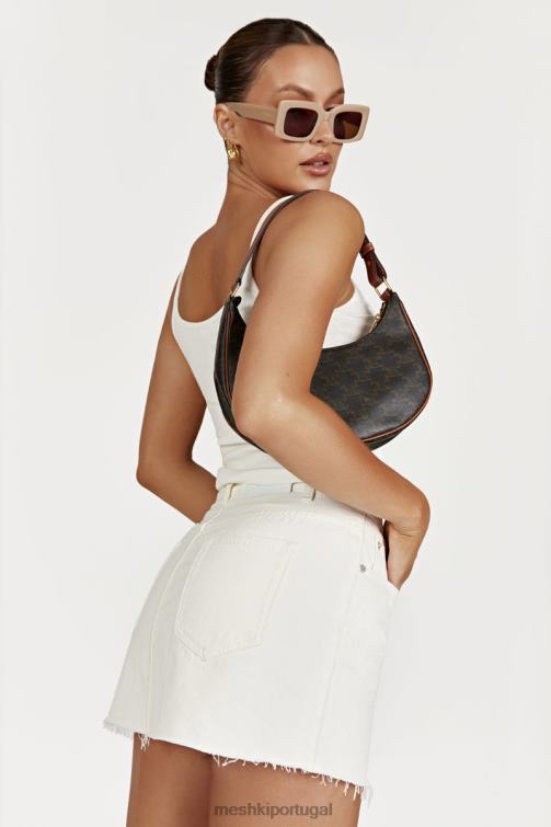 Meshki minissaia jeans lennon cintura média BLLT1386 roupas cru