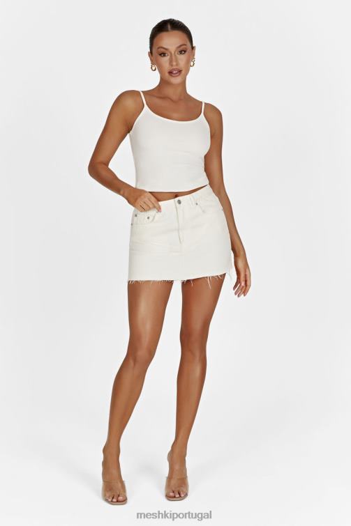 Meshki minissaia jeans lennon cintura média BLLT1386 roupas cru