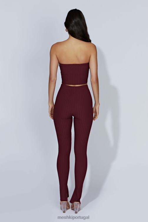 Meshki legging jordi com divisão lateral BLLT1473 roupas chocolate cereja
