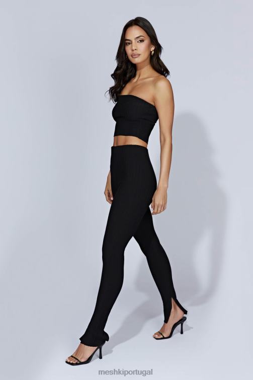 Meshki legging jordi com divisão lateral BLLT1587 roupas preto