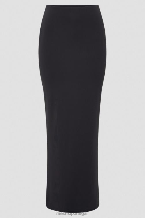 Meshki Saia maxi rabo de peixe em nylon reciclado Olympia BLLT1258 roupas preto