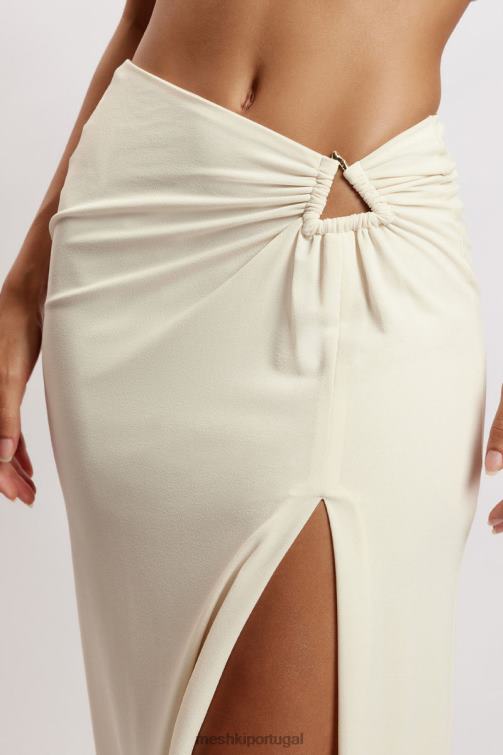 Meshki saia maxi com fenda lateral jacqui BLLT1575 roupas osso