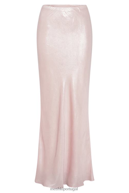 Meshki saia maxi de cetim raine BLLT1433 roupas blush rosa